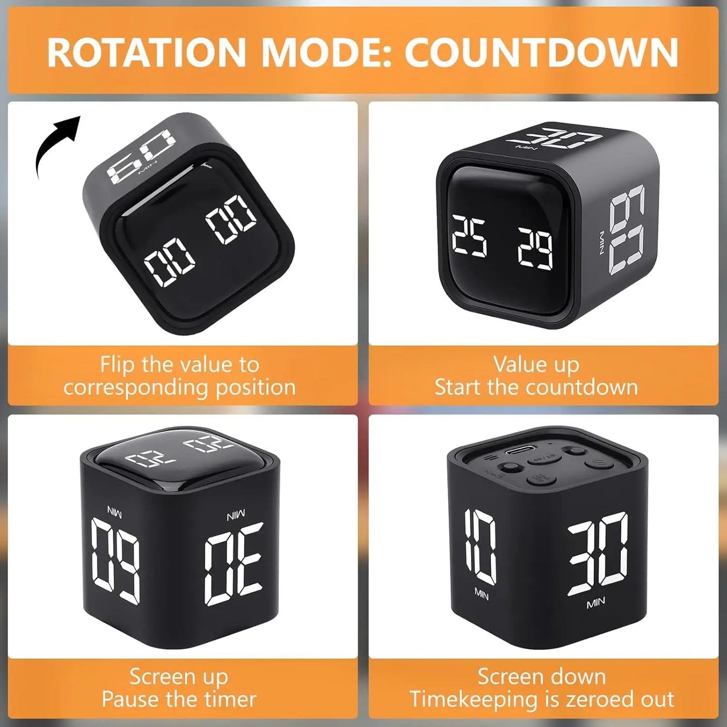 Skanto Skanto | Mini Cube Flip Digital Timer