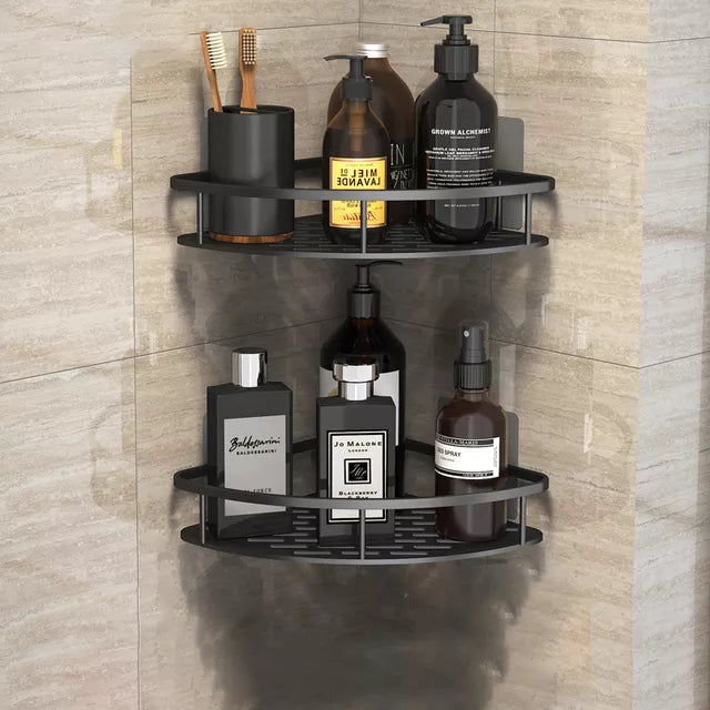 BowLift | Stylish & Practical No-Drill Shower Corner Shelf – Space-Saving Bathroom Storage Rack