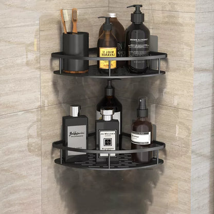 BowLift | Stylish & Practical No-Drill Shower Corner Shelf – Space-Saving Bathroom Storage Rack
