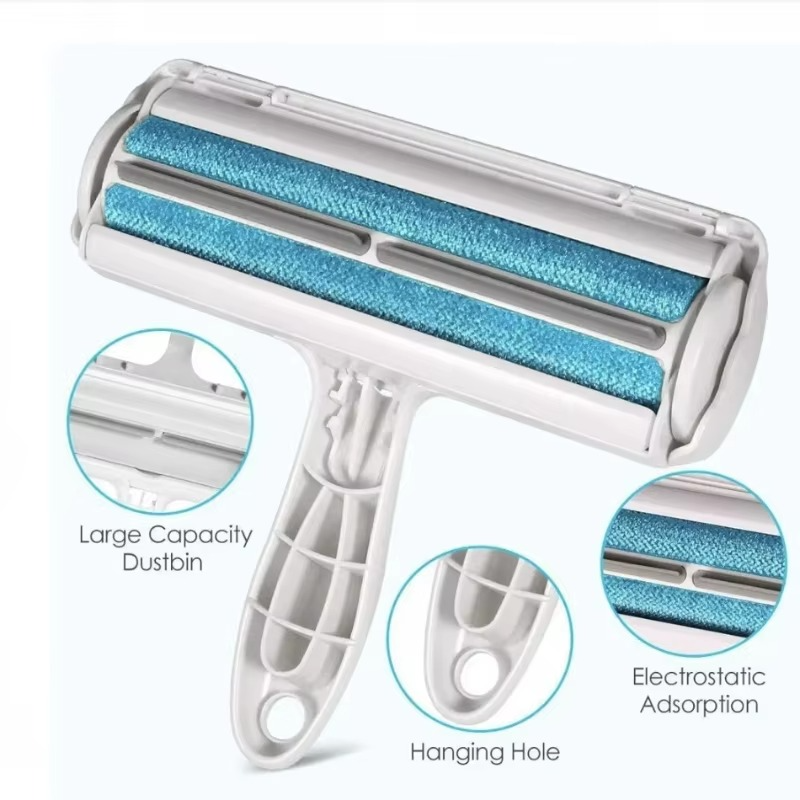 BowLift | Reusable Pet Hair Removal Mitt and Self-Cleaning Roller Set for Furniture, Couch, and Carpet