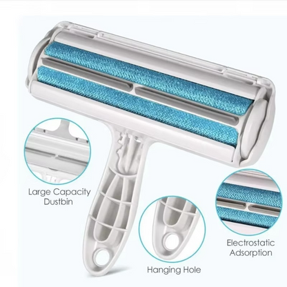 BowLift | Reusable Pet Hair Removal Mitt and Self-Cleaning Roller Set for Furniture, Couch, and Carpet