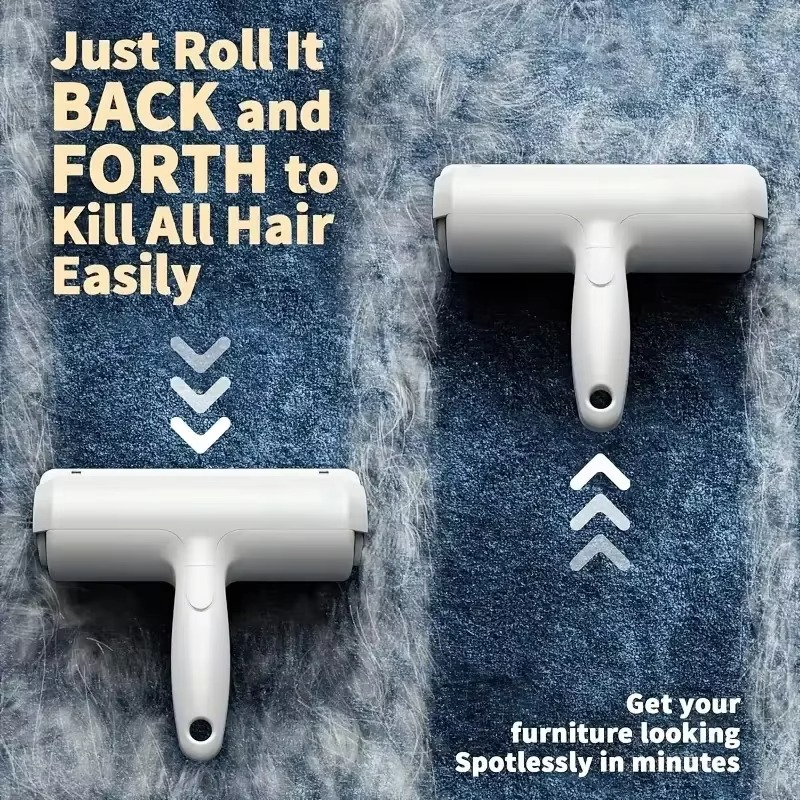 BowLift | Reusable Pet Hair Removal Mitt and Self-Cleaning Roller Set for Furniture, Couch, and Carpet