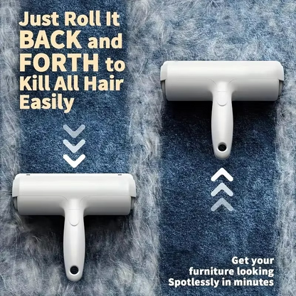BowLift | Reusable Pet Hair Removal Mitt and Self-Cleaning Roller Set for Furniture, Couch, and Carpet