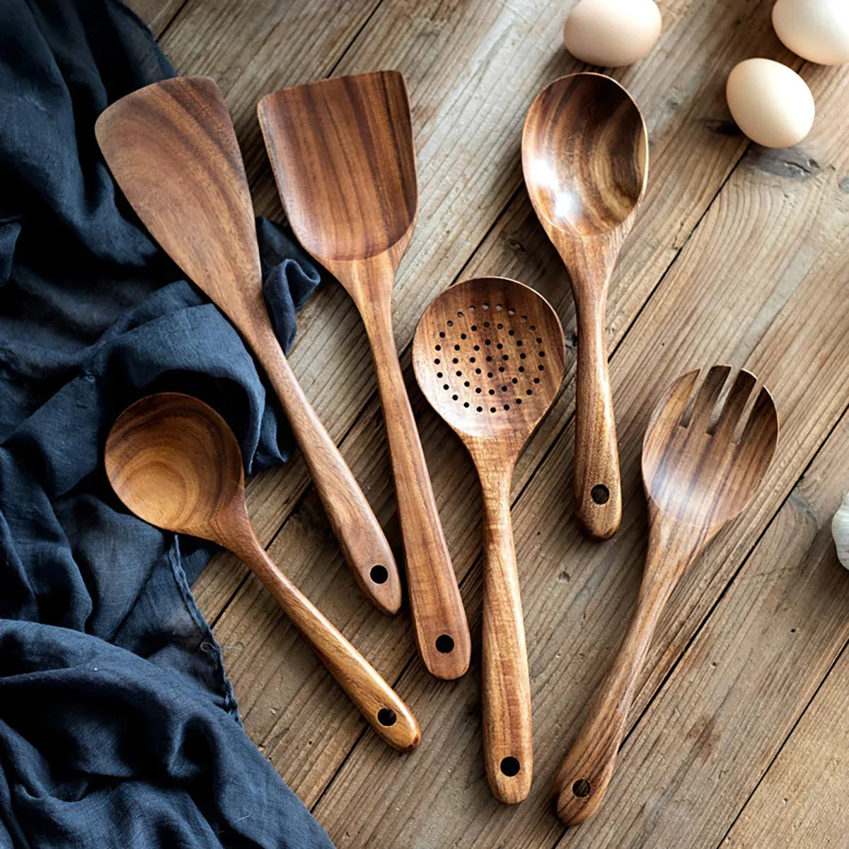 EcoWood – Luxurious wooden cookware set with Karnz storage bucket