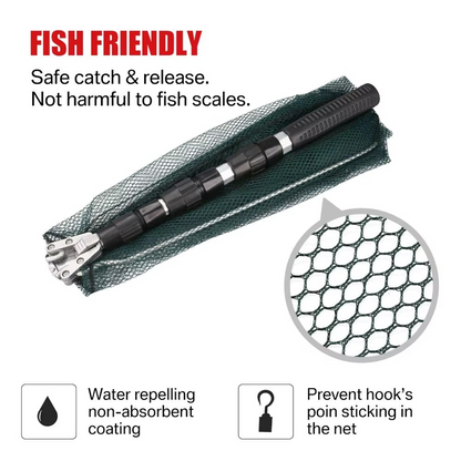BowLift | Aluminum Alloy Telescopic Folding Fishing Net with Retractable Handle 51 Inch