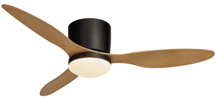 42/52 Inch Ceiling Fans with LED Light - 3 Colors, 6 Speeds DC Motor, Remote Control, Low Profile Decorative Fans with Lighting | Skanto