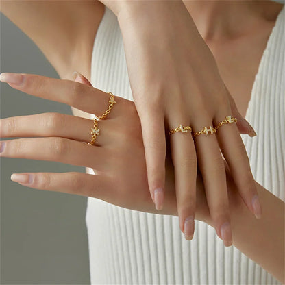 BowLift | Dainty Diamond Letter Initial Ring