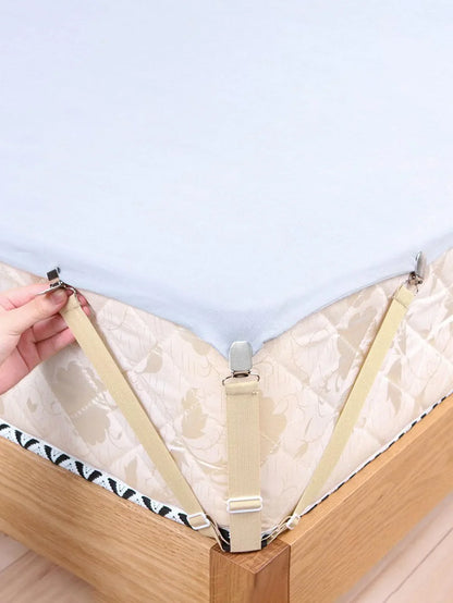 BowLift | GRIPFIX Fitted Sheet Holder Set | 4-Pack Triangular Bed Sheet Straps | Adjustable & Non-slip – For Mattresses, Table Covers & Covers