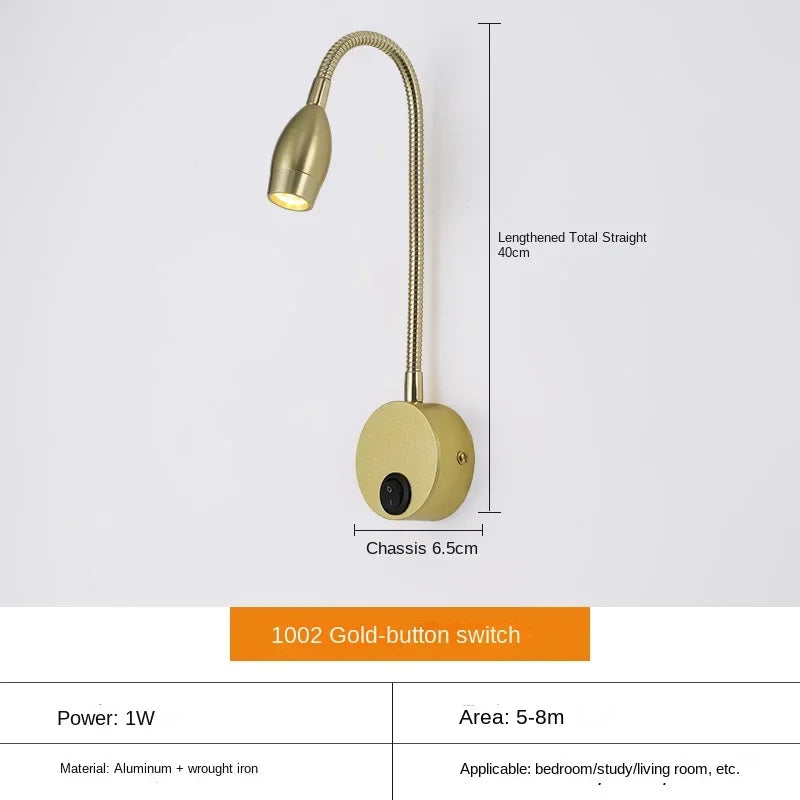 Karnz | Versatile LED Wall Light: Modern, Flexible, Perfect for Reading in Bed