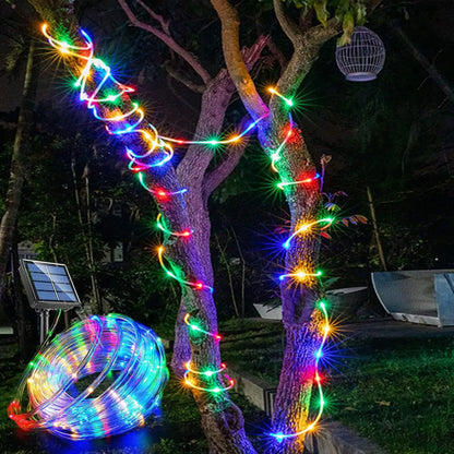 BowLift | LumiSolar String Lights Outdoor | 7–32 m | Solar Powered & Waterproof | 8 Light Modes | Christmas, Garden & Party Lighting
