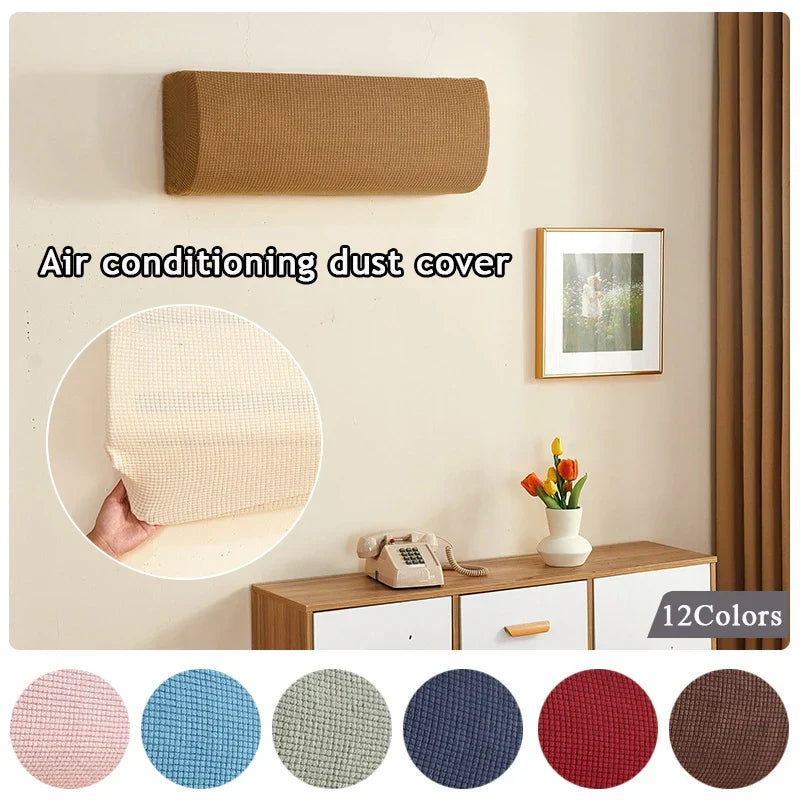 Skanto | Polar Fleece Air Conditioner Cover: Wall-Mounted Dustproof Protection, Easy-Clean Polyester AC Cover for Home Use
