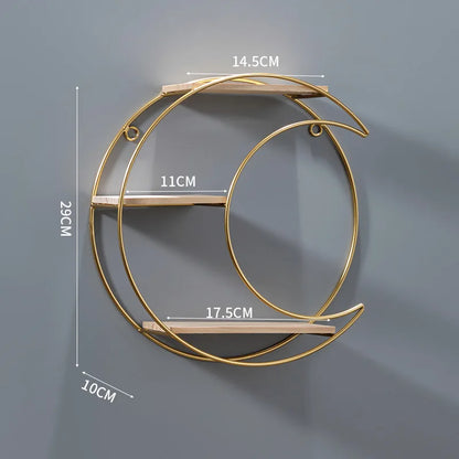 BowLift | NordicWave Double Circle Wall Shelf – Scandinavian Floating Shelf for Home Décor & Storage
