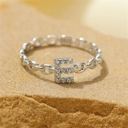 BowLift | Dainty Diamond Letter Initial Ring
