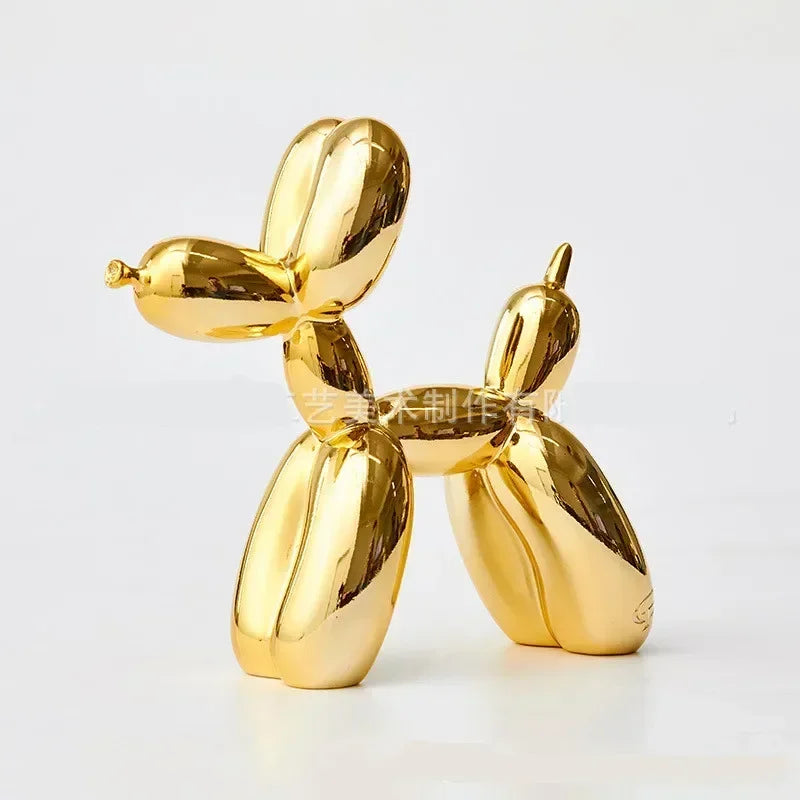 Brehn | Nordic Balloon Dog Sculpture Resin Animal Ornament Art Sculptures and Figurines Handicraft Home Decoration Room Desktop Accessories