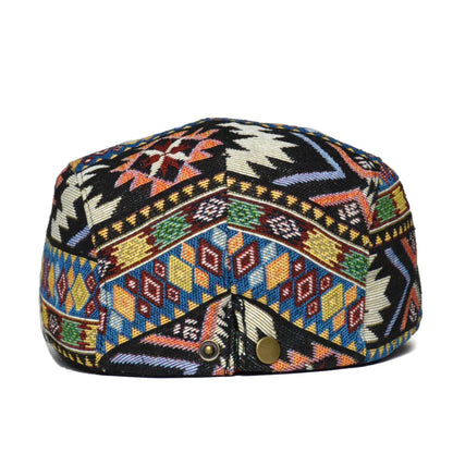 Skanto | Colorful Retro Flat Cap – Vintage-Inspired Cotton Hat for All Seasons