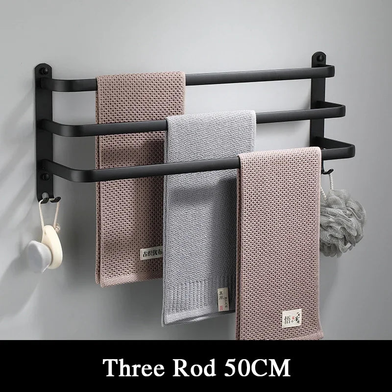 Skanto Towel Holder - Black Aluminum | Screw Mount Skanto