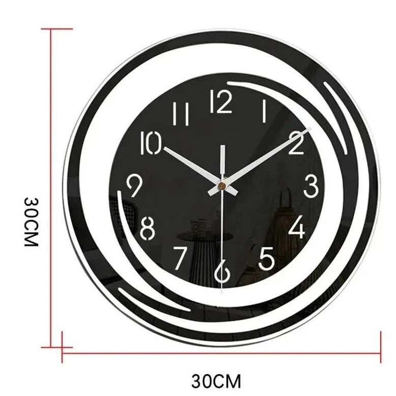 Skanto | Acrylic Wall Clock - Scandinavian Design - Black - Clock