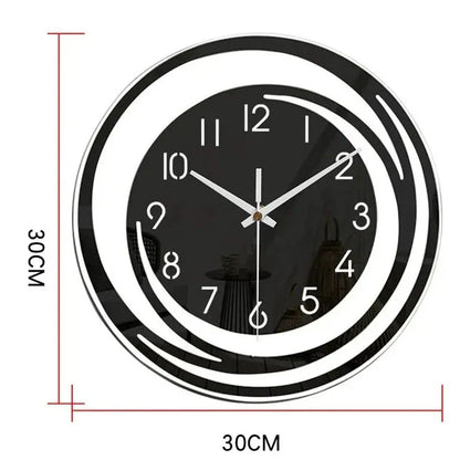 Skanto | Acrylic Wall Clock - Scandinavian Design - Black - Clock