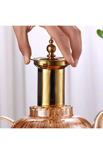 BowLift | Glass Teapot with Infuser and Lid for Loose Tea