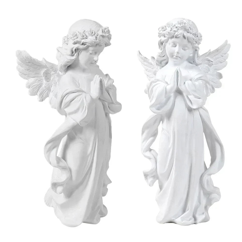 Skanto Decor - Artistic Resin Angel Figurine for Store Sculpture Modern Art