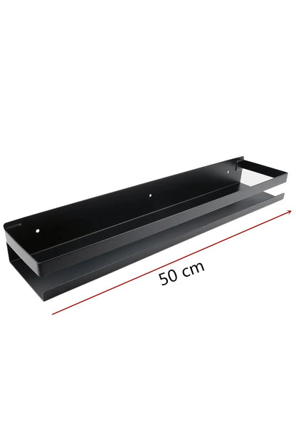 Modern black wall shelves