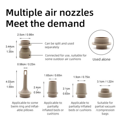 Skanto | AeroBlow Mini Outdoor Air Pump | Electric & USB Rechargeable | Portable & Wireless | For Air Mattresses & Vacuum Bags