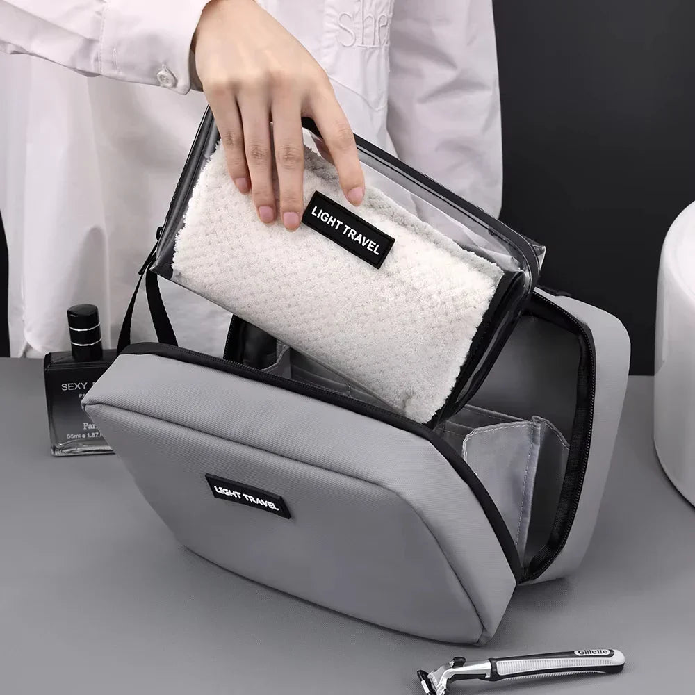 Skanto | Packvard Men's Toiletry Bag Travel Bag | 24×16×11 cm | Water-Repellent & Tear-Resistant | With Handle & Ample Storage