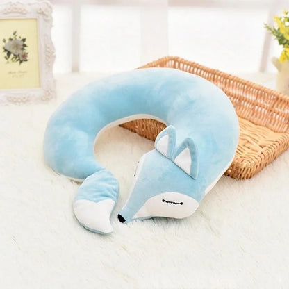 BowLift | ReiseFuchs Neck Pillow | Super soft & Ergonomic | Cartoon Fox Design | For Children & Adults