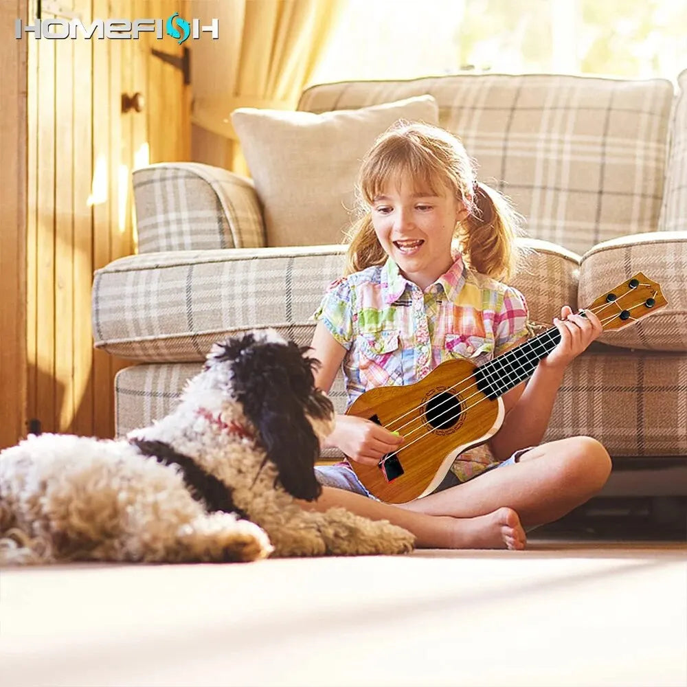 Educational Kids Ukulele Toy - Child-Friendly Guitar for Music Learning, Durable ABS Design, Unisex Gift for Ages 3+ 35 cm (13.7 inch)