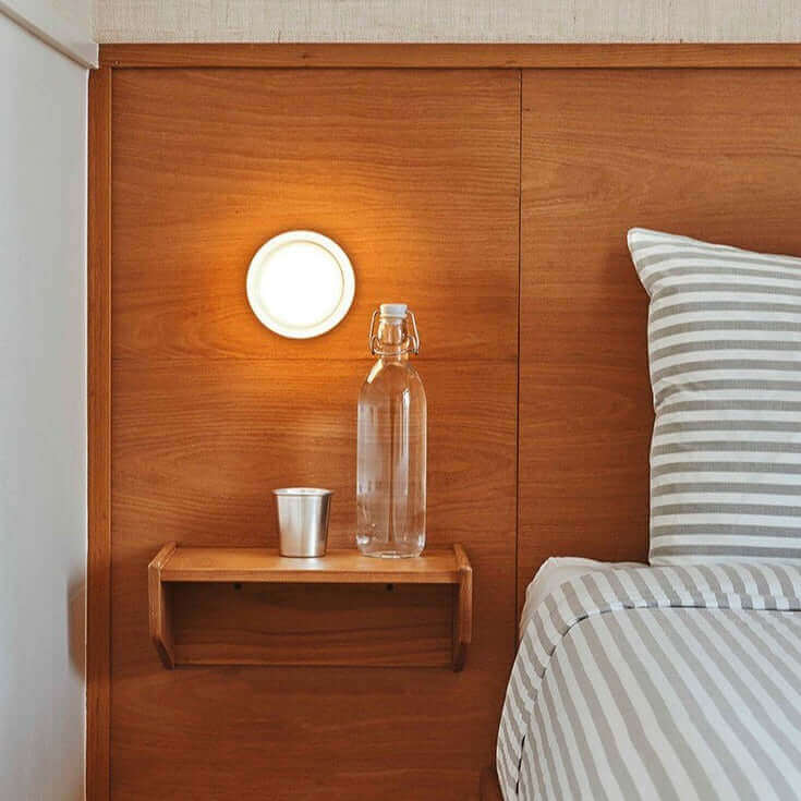 Futuristic and unique wall lamp made of solid Plexiglas