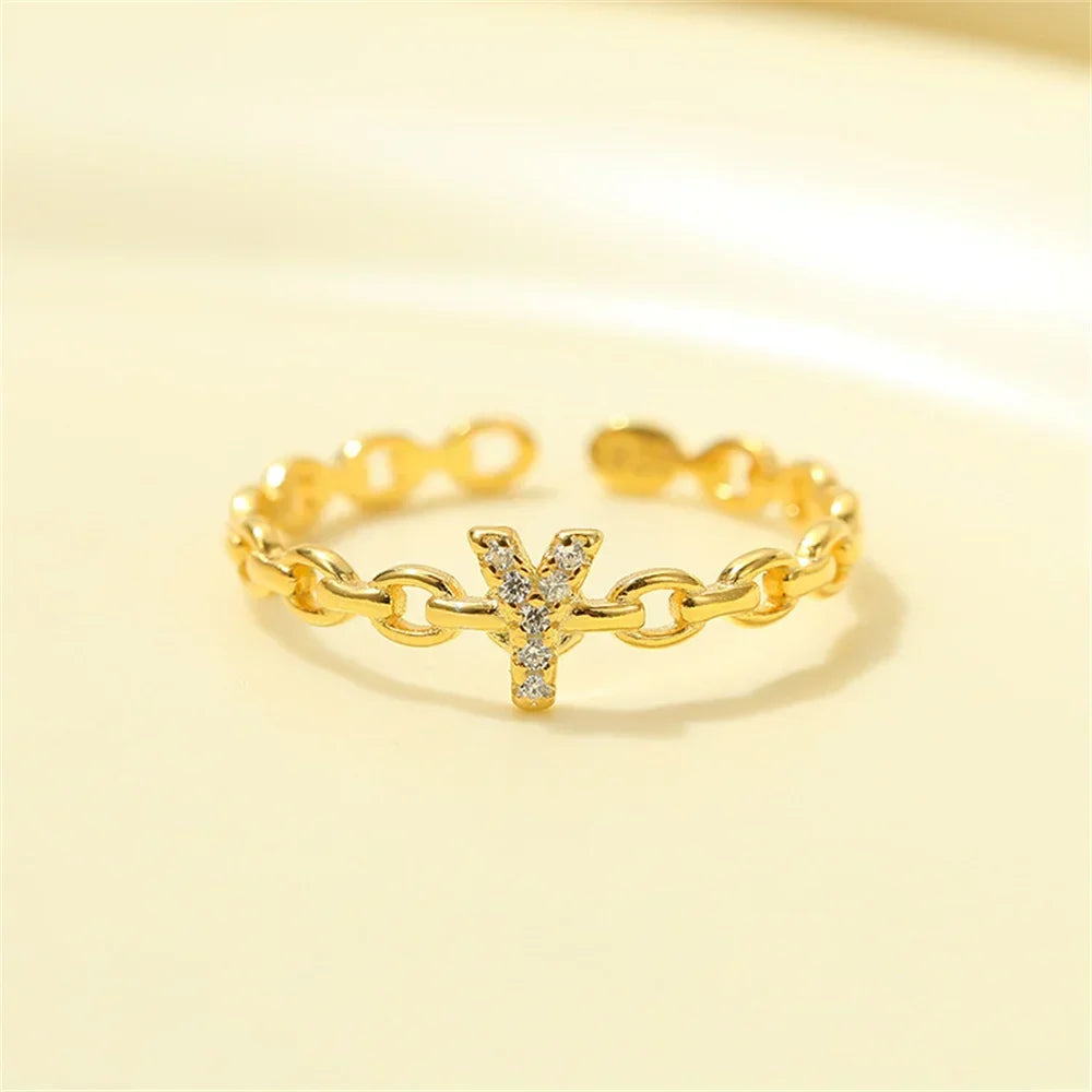 BowLift | Dainty Diamond Letter Initial Ring
