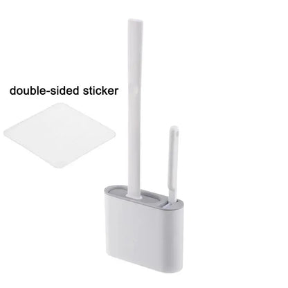 Kalsten | Toilet Brush HygieBrush DuoClean | 2-in-1 Silicone Toilet Brush Set with Wall Mount | Antibacterial & Space-Saving