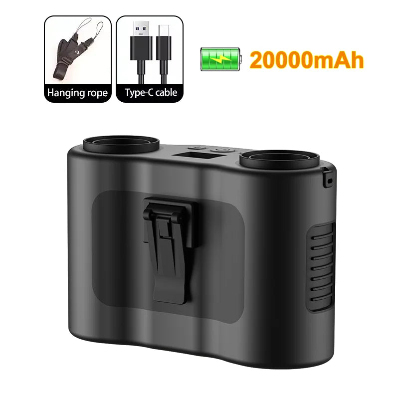 BowLift | Portable Waist Clip Fan with Dual Air Outlets & 20,000mAh Battery – BreezeMate