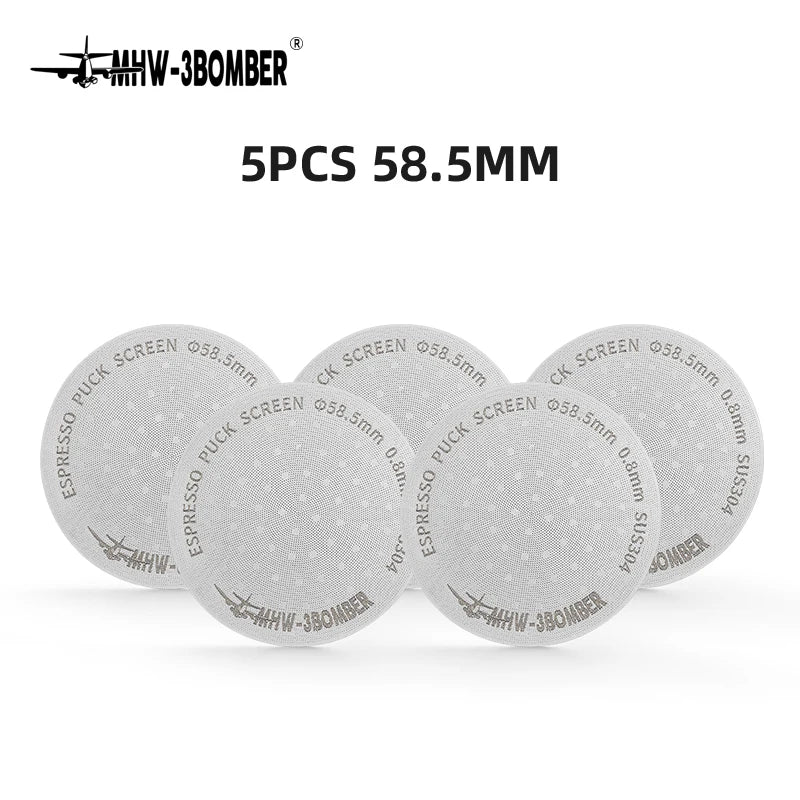MHW-3BOMBER 51/53/58.5mm Espresso Puck Screen Double-Layer Metal Coffee Reusable Filter