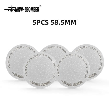 MHW-3BOMBER 51/53/58.5mm Espresso Puck Screen Double-Layer Metal Coffee Reusable Filter