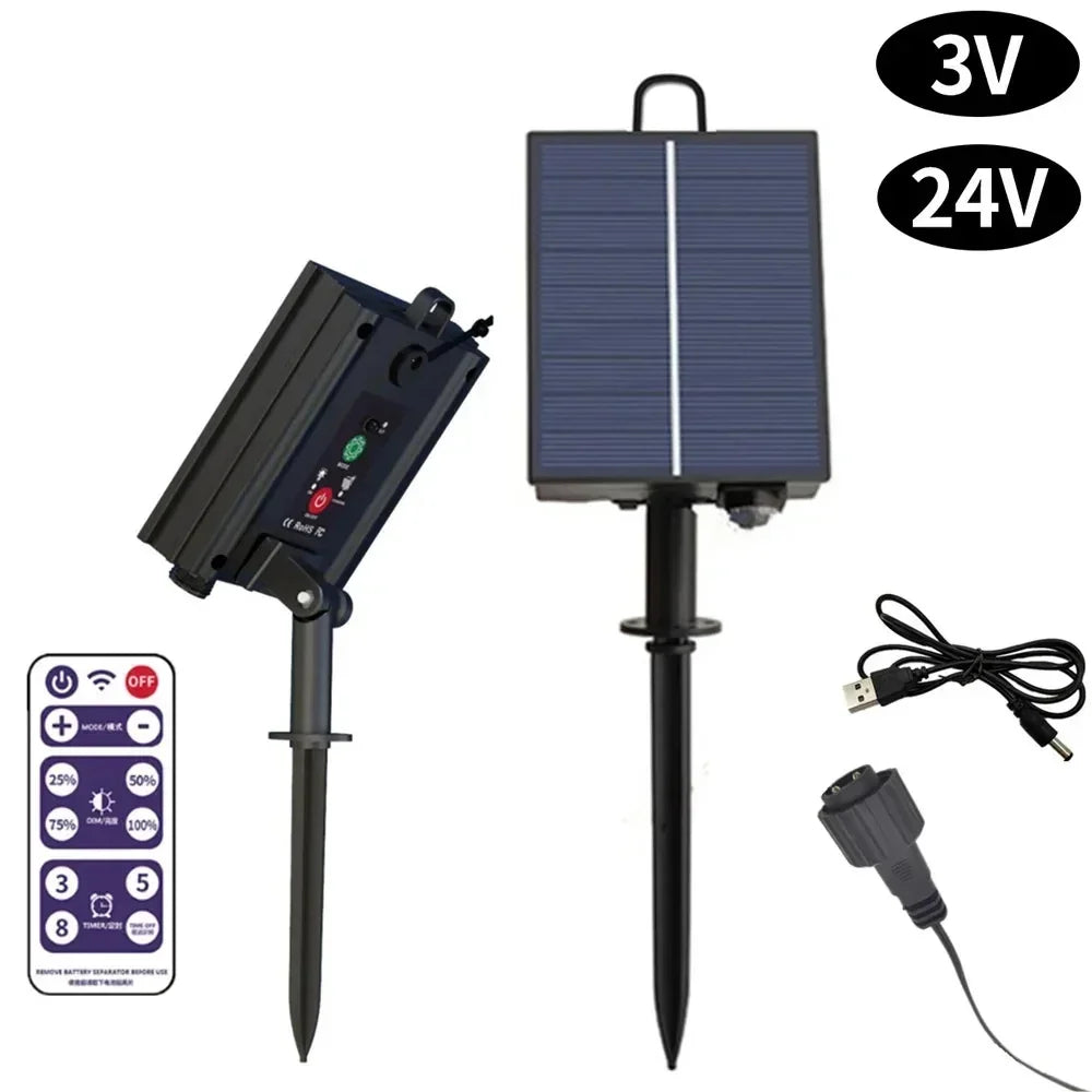 BowLift | Solar control box LumiBox SolarControl | With remote control & 8 lighting modes | For LED string lights | Indoor & outdoor use