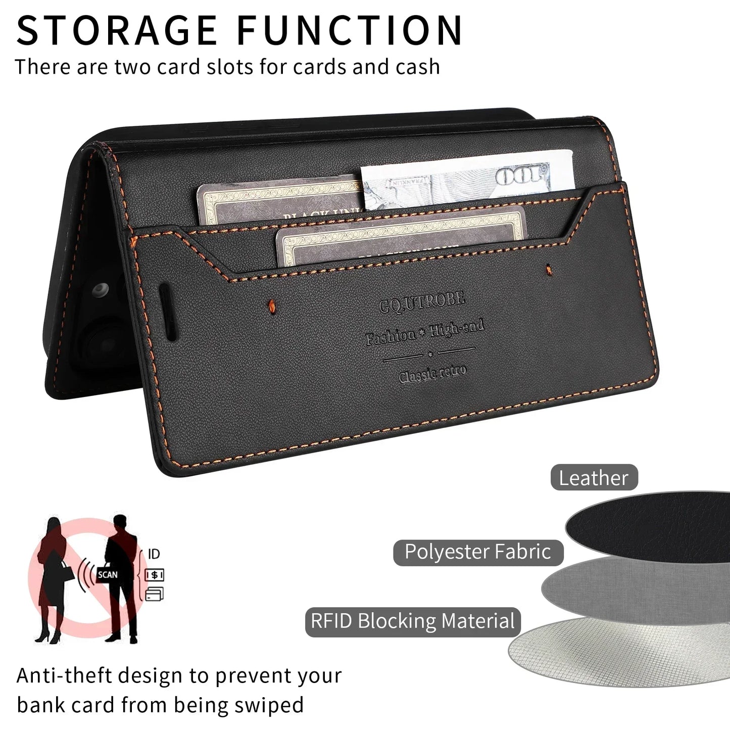 Sandsberg | RFID Flip Leather Samsung S25/S24/S23 Magnetic Wallet Case