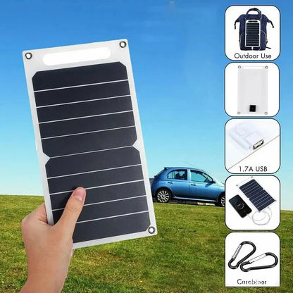 BowLift | SolNova 30W Solar Panel | Ultralight & Waterproof | USB Connection for Phone & Power Bank | Outdoor & Camping