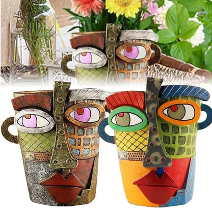 Skanto | Colorful Face Flower Pot – Creative Decoration for Home and Garden