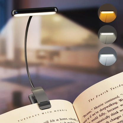 Skanto | Skanto FlexiRead Reading Lamp | USB Rechargeable | 3 Light Colors & Dimmable | Clamp & Flexible Arm