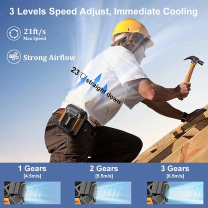 BowLift | Venturio 3-in-1 Clip Fan | With LED & Powerbank | Portable & Powerful | 4000 mAh Battery