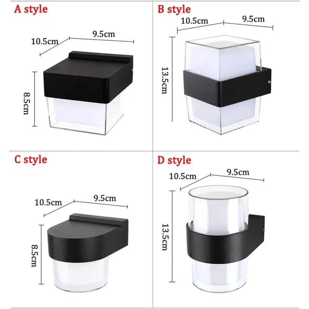 Brehn | AuroBeam LED Outdoor Wall Light | Waterproof IP65 | Modern Design for Balcony, Garden & Entrance | 9W / 18W