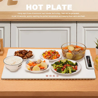 Skanto | Electric Warming Plate – Adjustable Temperature Smart Silicone Warming Tray for Parties and Family Gatherings