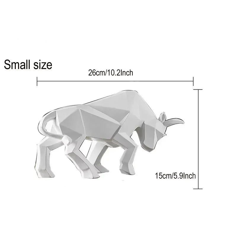 BowLift | ToroArte Bull Sculpture | Nordic Design | Resin Figure Modern | 35 cm / 26 cm