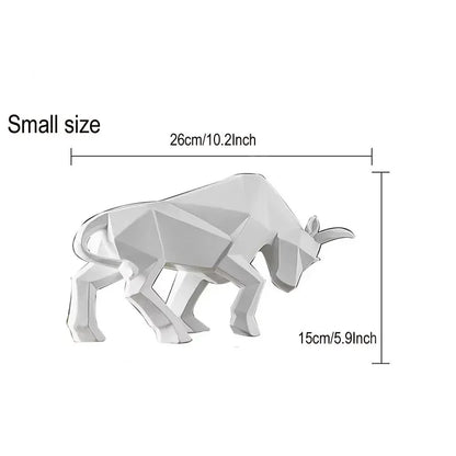 BowLift | ToroArte Bull Sculpture | Nordic Design | Resin Figure Modern | 35 cm / 26 cm
