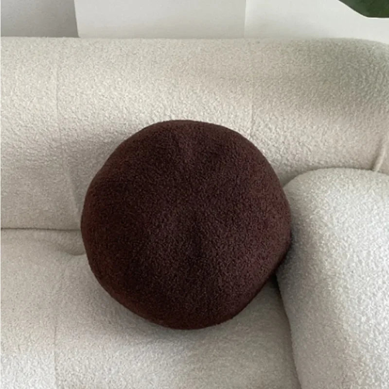 Nordic Bouclé Abstract Cushion – Minimalist Plush Pillow | Bowlift