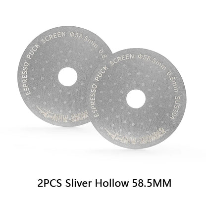 MHW-3BOMBER 51/53/58.5mm Espresso Puck Screen Double-Layer Metal Coffee Reusable Filter