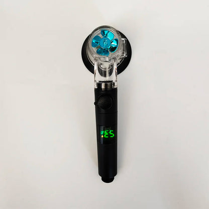 Skanto | High-Pressure Turbo Fan Shower Head with Temperature Indicator and Water-Saving Stop Button - Handheld Bathroom Shower Head