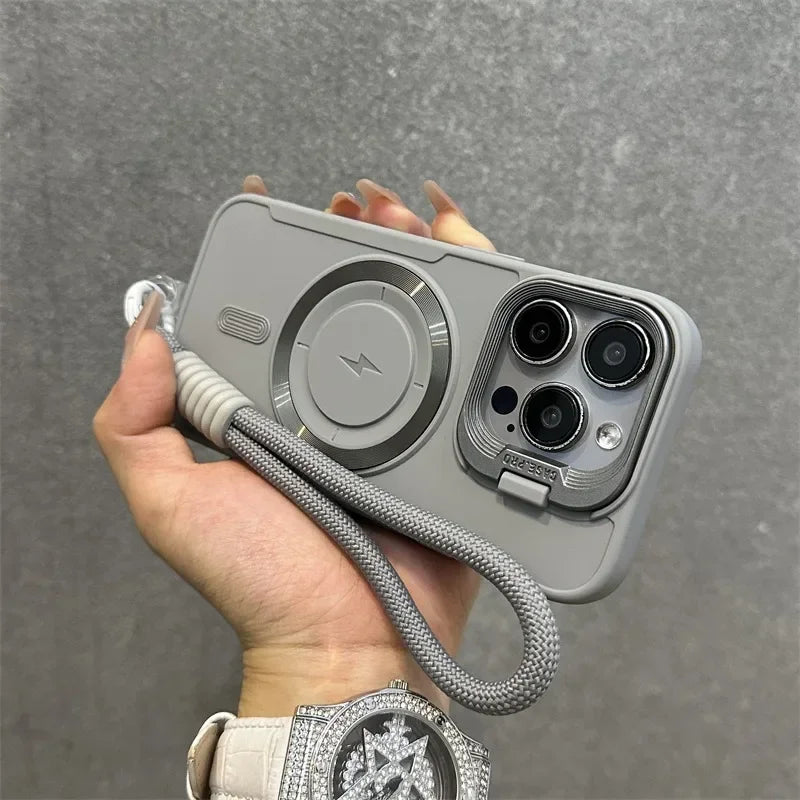 Skanto | Magnetic Soft Wristband Lens Protection iPhone Case