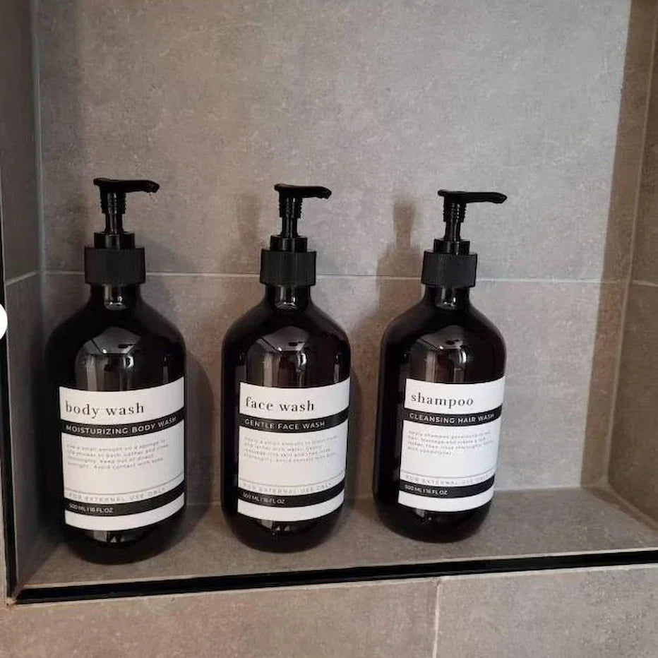 AmberLux 3-Piece Refillable Dispenser Set Skanto